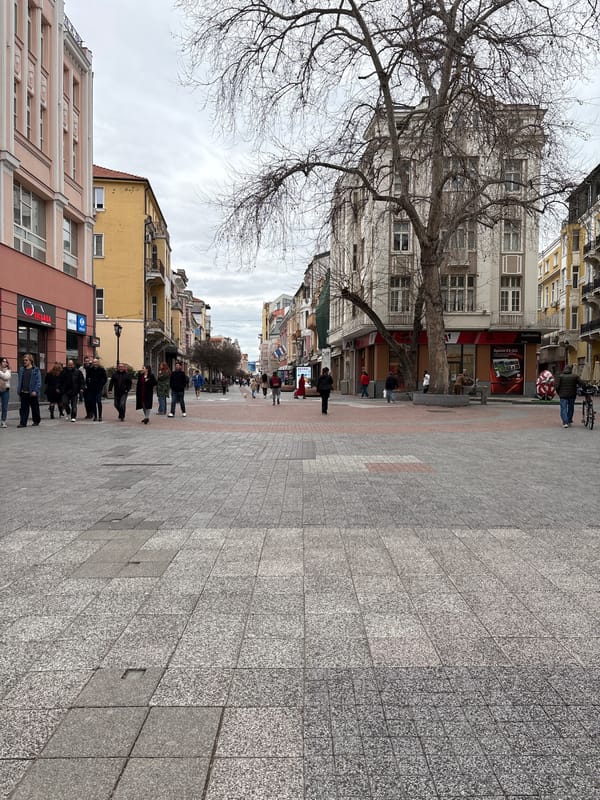Street scenes documented in Plovdiv, Bulgaria morning hours