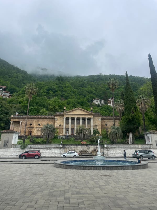 Tourist documents Abaata, Abkhazia beachfront and abandoned sites