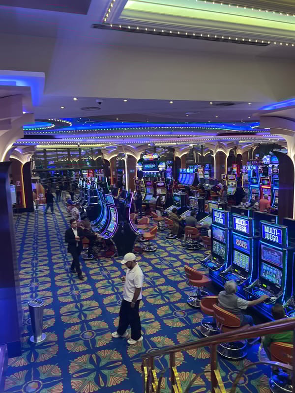 Early morning casino and nightlife activity in Arica Chile