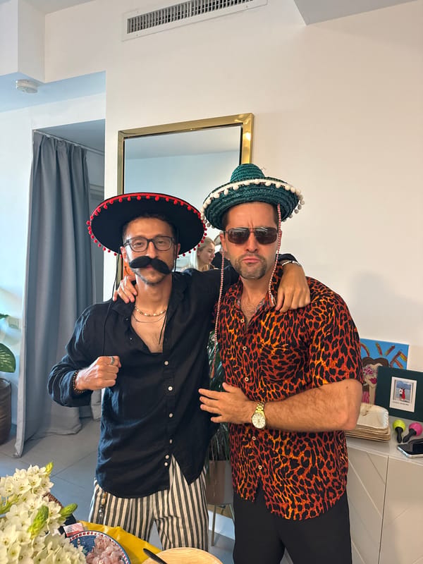 Fiesta party in a Tel Aviv apartment at sunset