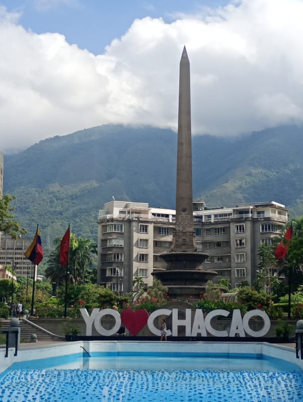 Plaza Francia captured in Caracas showing fountain and obelisk