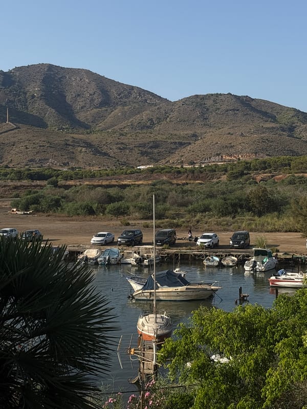 Sunny afternoon along the La Unión coastline, Spain