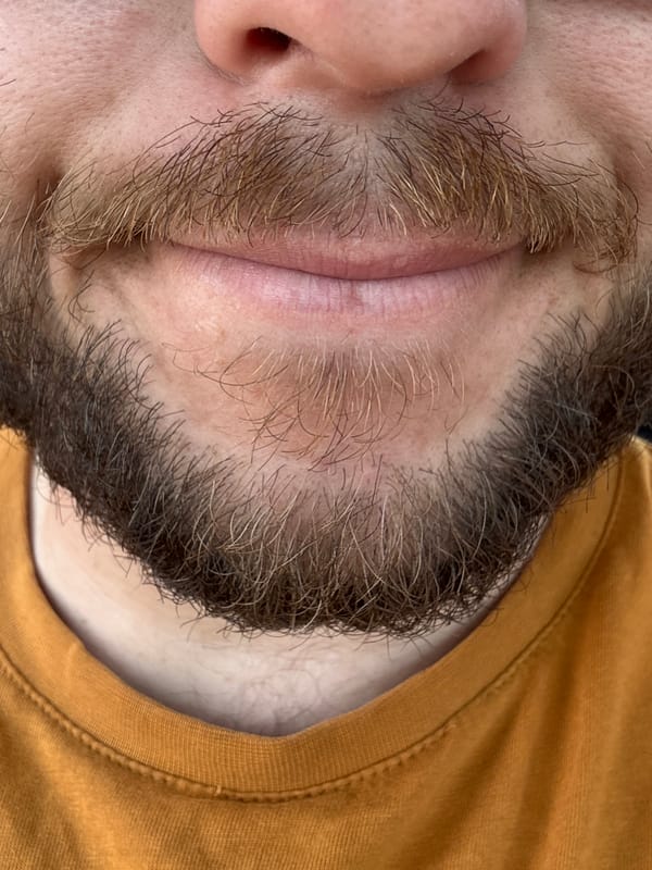 Close-up of a beard and mustache in Blagoveshchensk