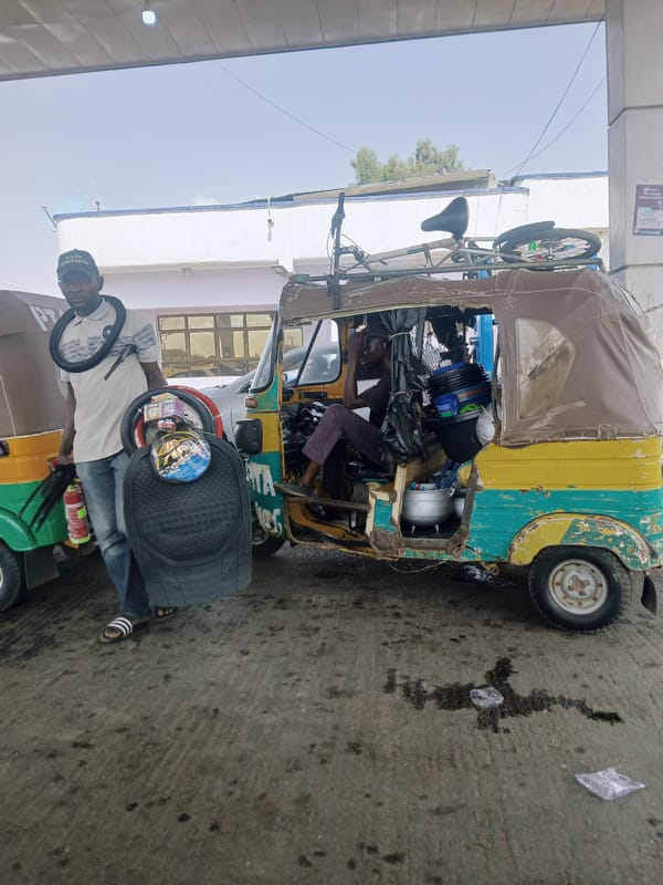 Morning street scenes documented in Jos, Nigeria