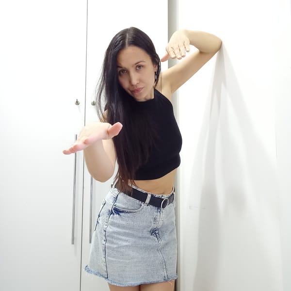 Woman poses for indoor photo in Izhevsk, Russia