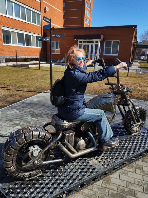 Woman with stroller spotted around Chaikovsky during spring morning