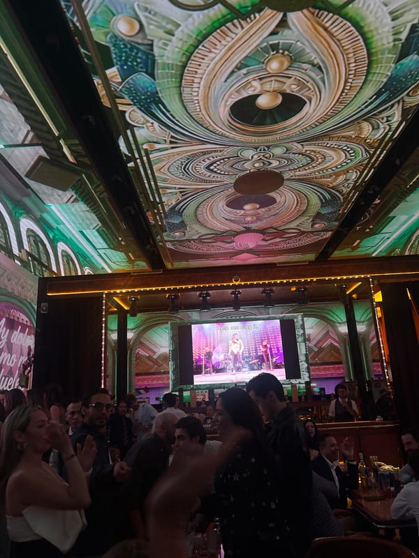 Late night socializing at Mexico City entertainment venue