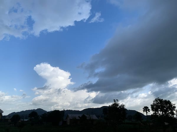 Dramatic skies over Kuru Karama on a stormy July afternoon