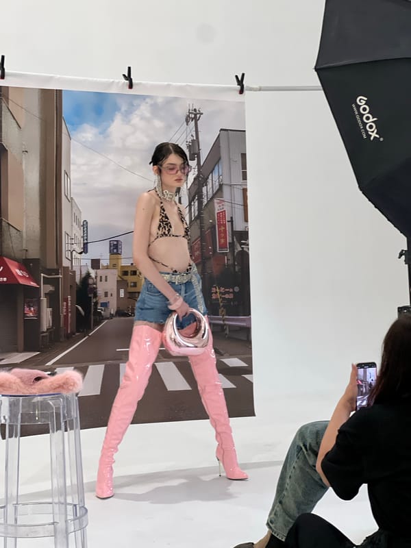 Fashion photoshoot underway at Khimki studio