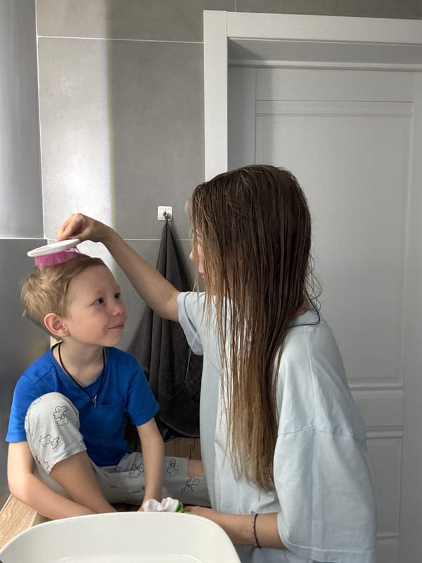 Morning bathroom routine observed in Chaikovsky, Russia