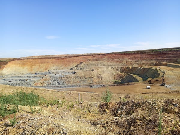 Inside a multi-level open-pit mine in Kazakhstan