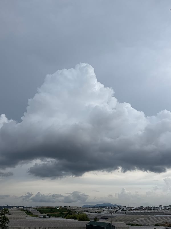Da Lat's Lam Vien district under dramatic pre-storm skies