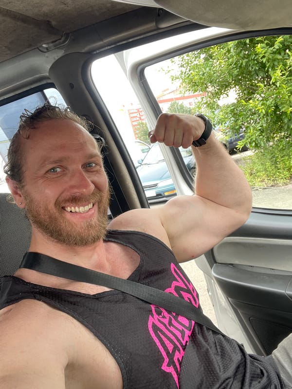 Flexing in the driver's seat somewhere in St. Petersburg