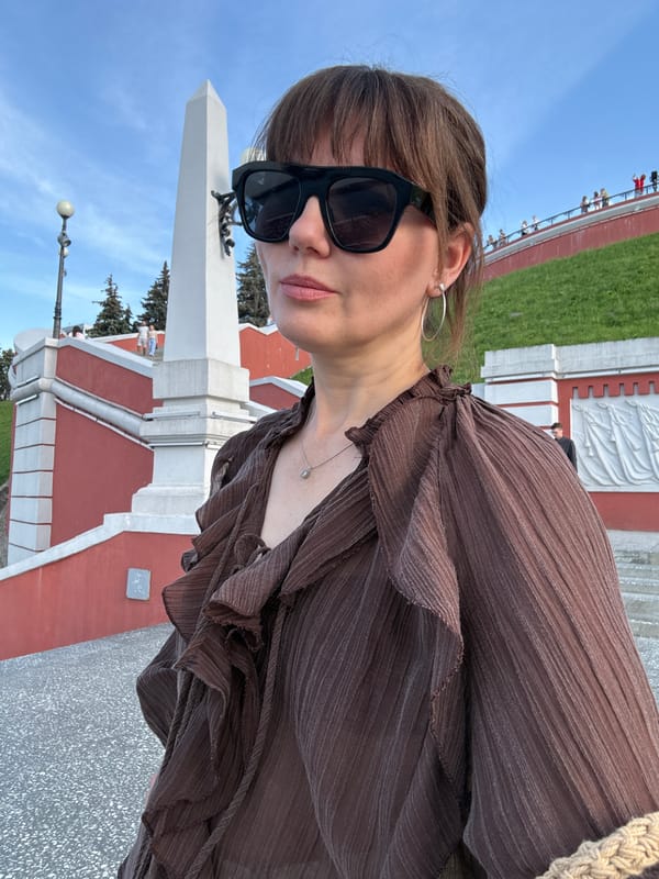 Afternoon at the Volga riverfront near Nizhny Novgorod Kremlin