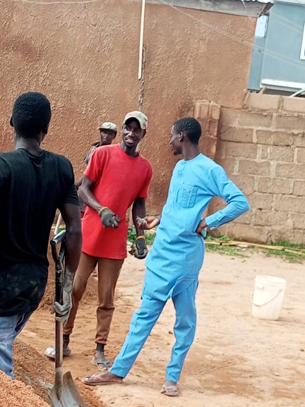 Construction work underway at a site in Tempure, Nigeria