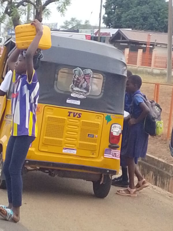 Morning street activity captured in Tamale, Ghana