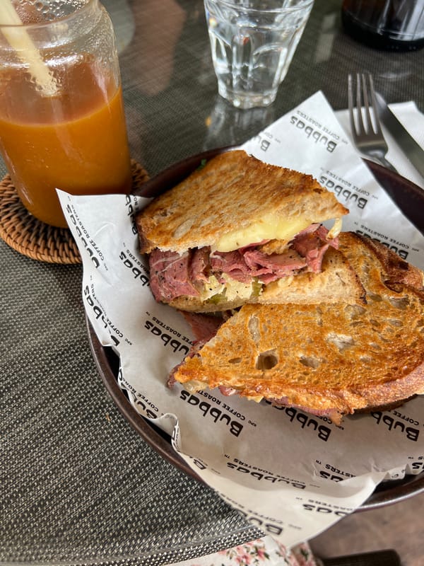 Sandwich meal at a Ko Pha-ngan café