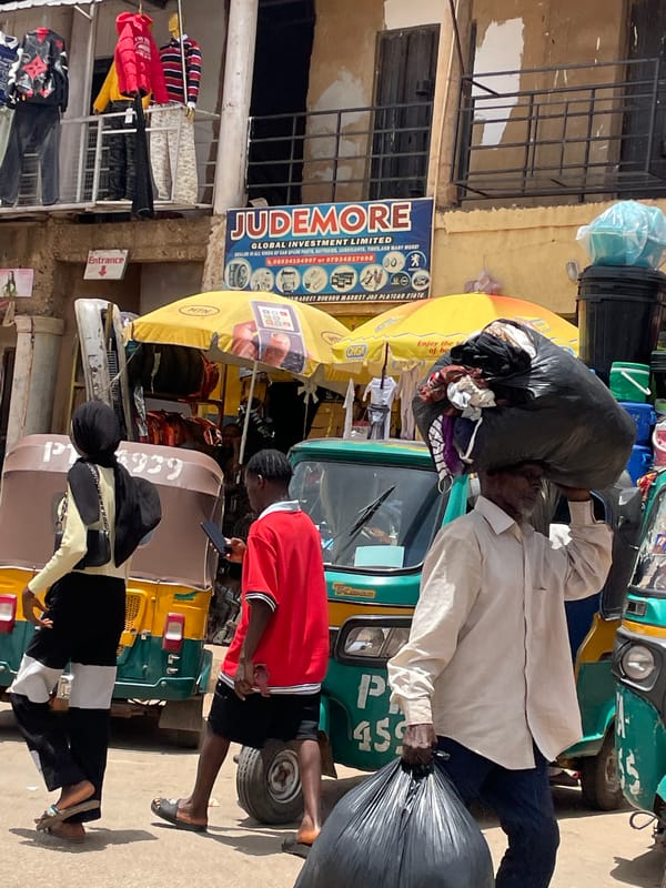 Daily street life documented in Bukuru, Nigeria market area