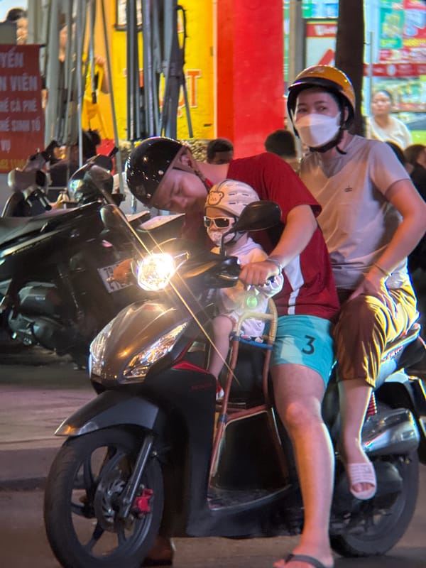 Nha Trang city center at night, lights and street life