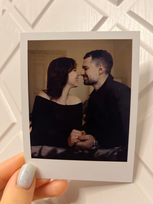Instant photos and tabby cat captured in Shushary