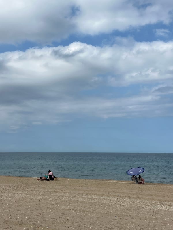 Afternoon beach scenes captured in M'Diq, Morocco