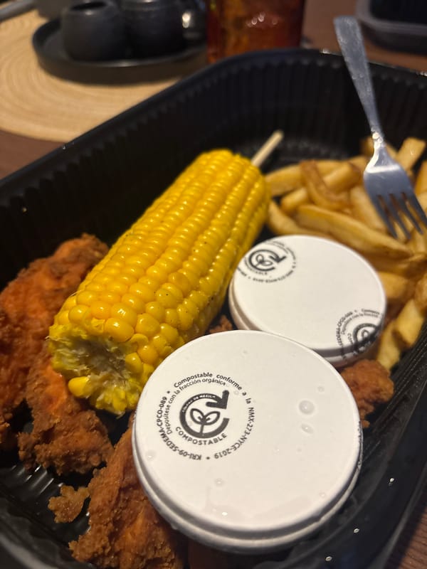 Late-night takeout meal documented in Puebla, Mexico