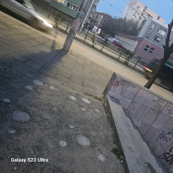 Street scene photographed in Haskovo, Bulgaria
