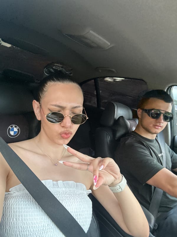 BMW selfie session captured in Borovo, Bulgaria