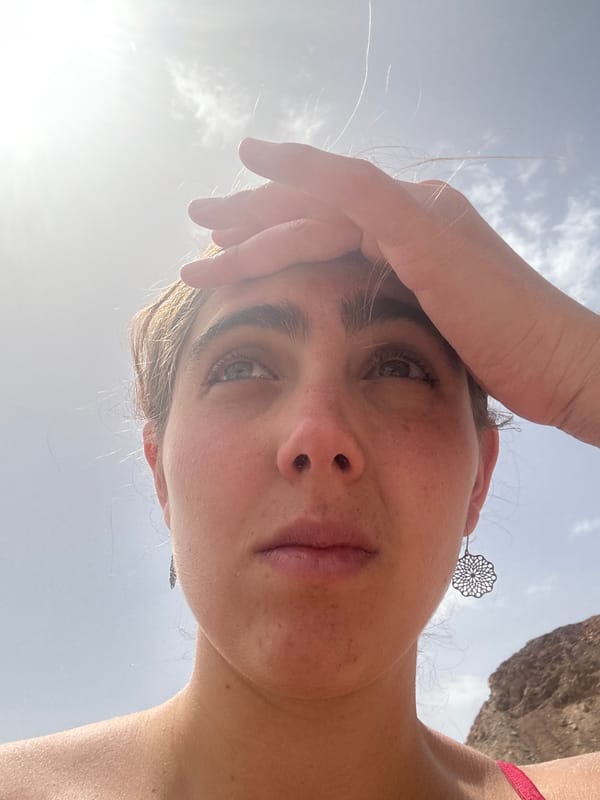 Woman captures selfie moment at Red Sea camping site