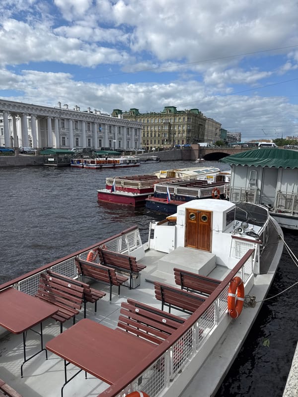 Tourist documents Saint Petersburg architecture and spring lilacs