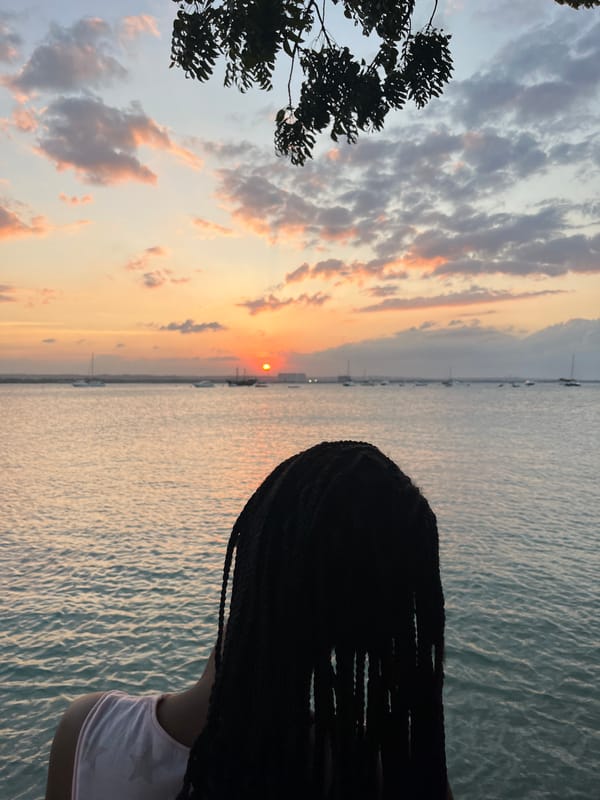 Sunset along the Dar es Salaam coast and Stone Town streets