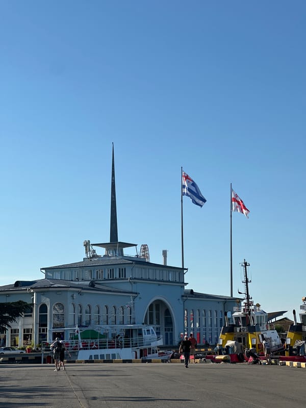 Routine afternoon activities documented at Batumi Sea Port Terminal
