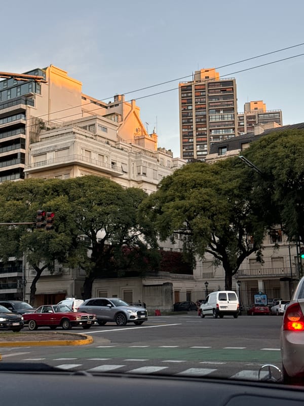 Mixed architecture documented in Buenos Aires street scene