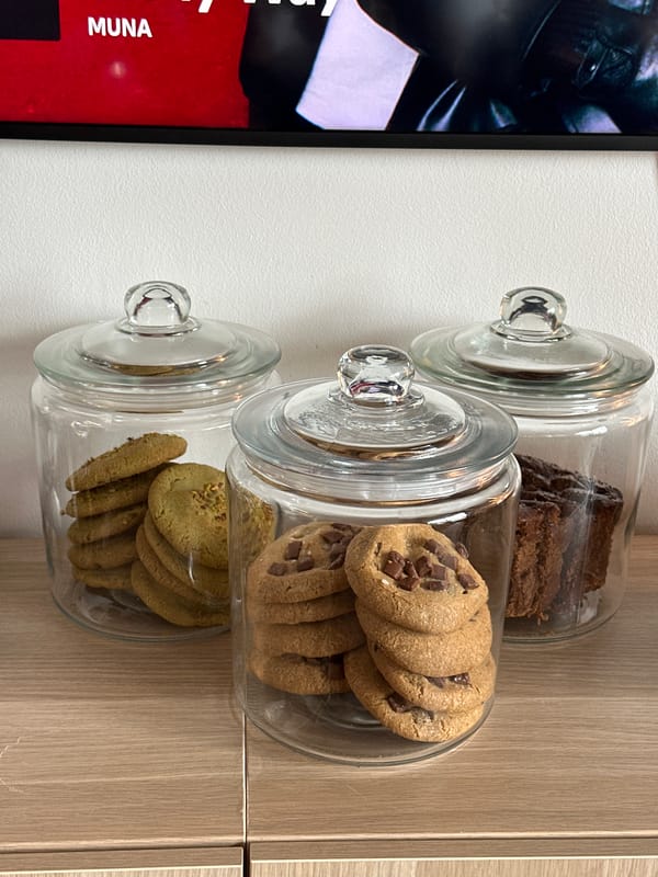 Stacked Cookie Jars Display Three Varieties in London