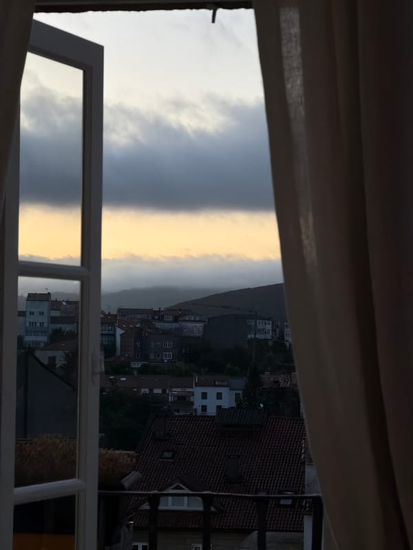Dawn breaks over Santiago de Compostela's stone streets and churches