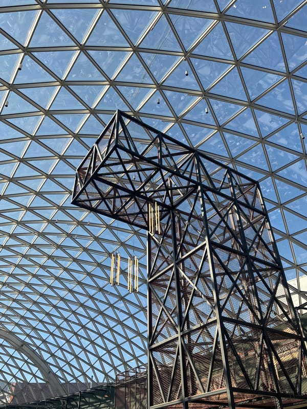 Glass dome ceiling photographed in Perm, Russia