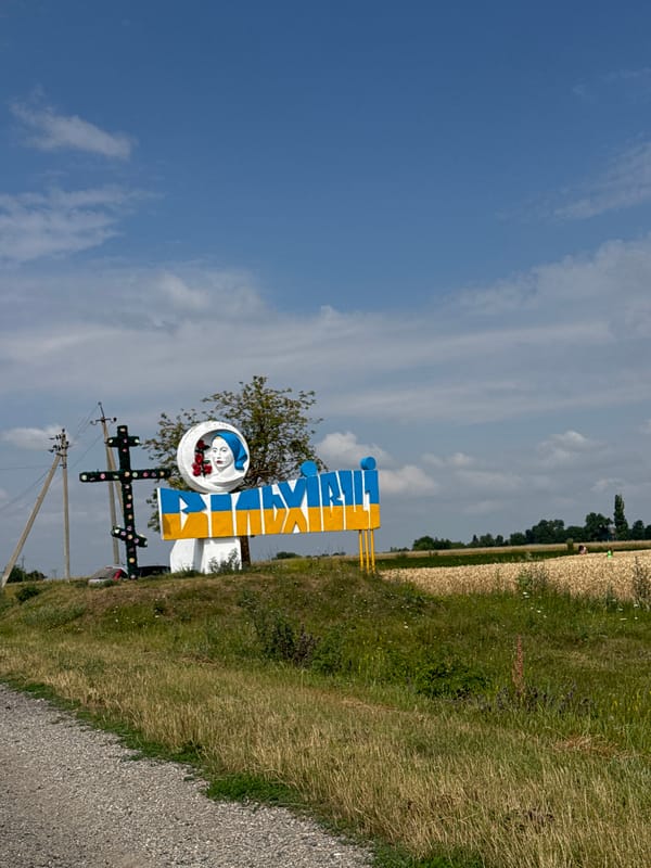 Roadside stop in Vilkhivtsi, Ukraine's wheat country