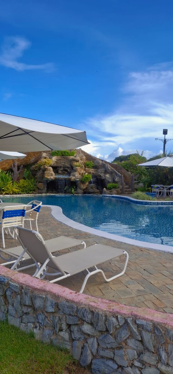 Poolside and gardens at a Venezuelan estate