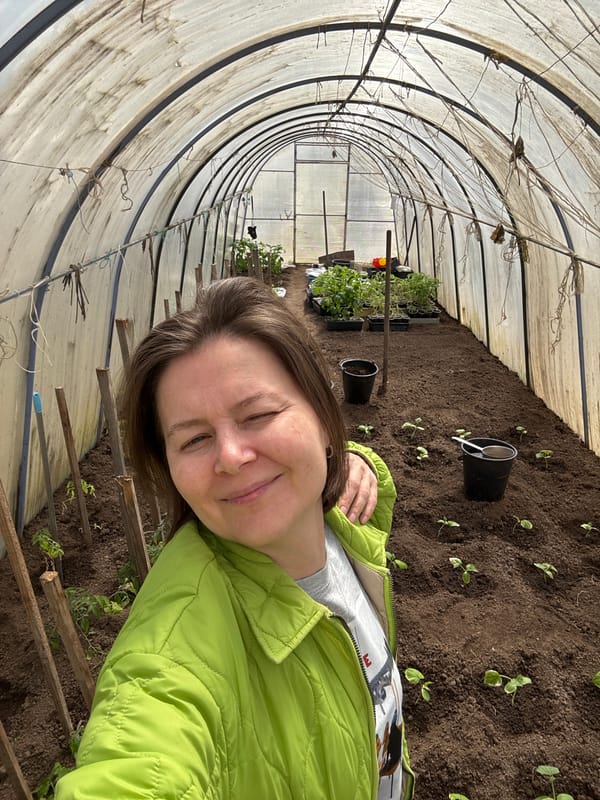 Spring gardening activities documented in Перевозное, Russia household
