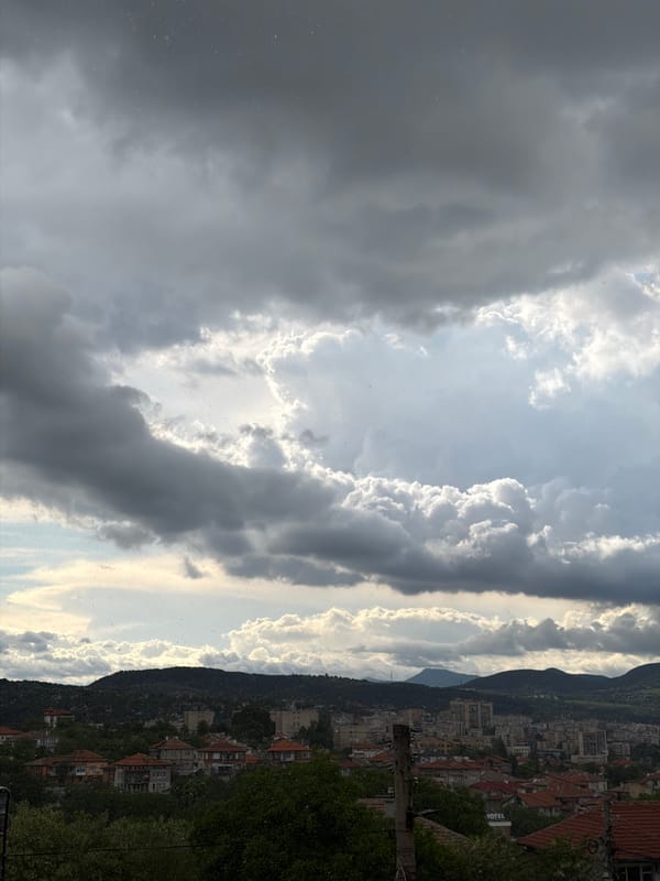 Dramatic contrasting weather clouds observed over Kardzhali, Bulgaria
