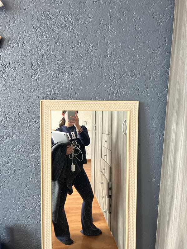 Person Takes Rotated Mirror Selfie Indoors