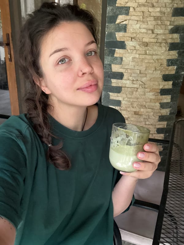 Matcha lattes and a grain bowl at an Odesa café