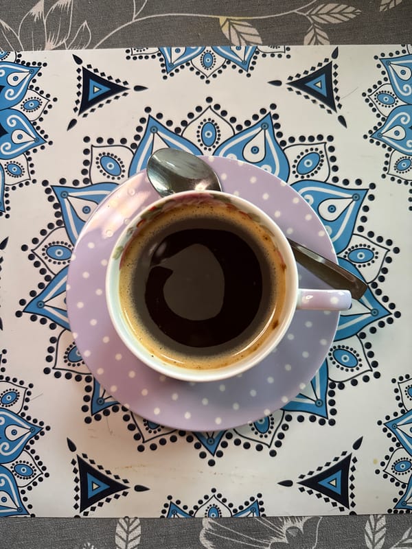 Morning coffee moment captured in Pleven, Bulgaria