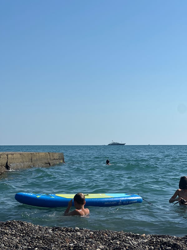 Sochi's Black Sea beach in full summer swing