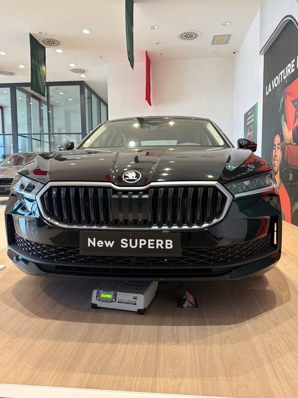 Car showroom and soccer poster spotted in Morocco