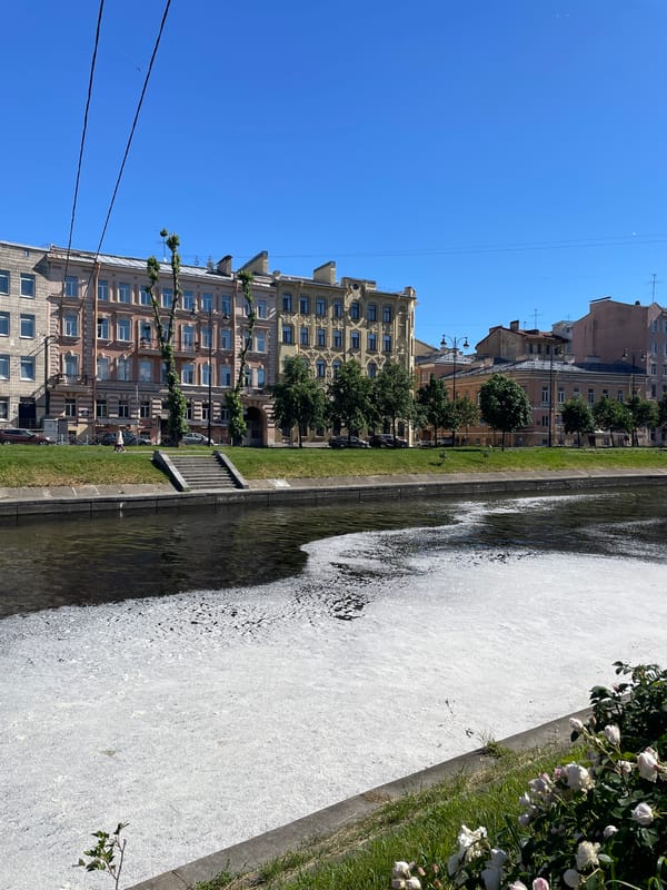 Sunny afternoon along Saint Petersburg's canals and historic streets