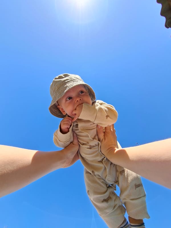 Baby outing documented in rural Russia morning scene