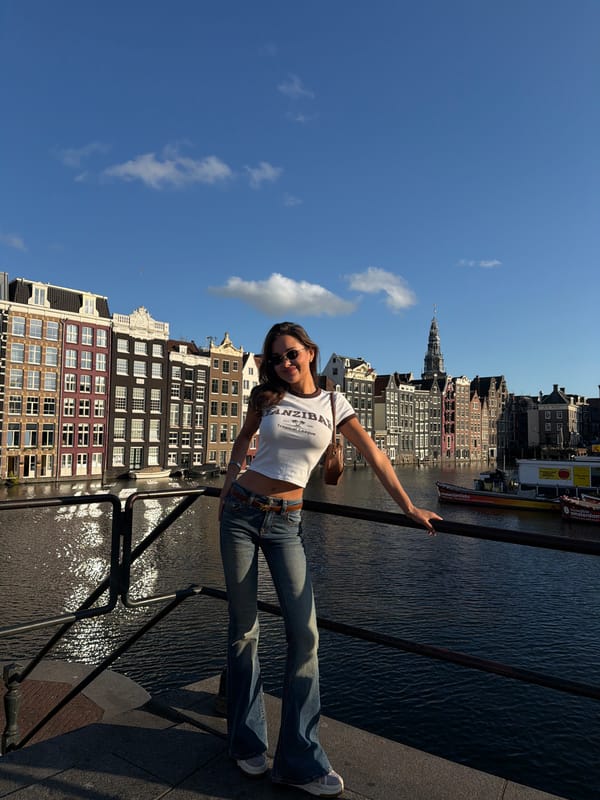 Canal bridge hangout and a neon-lit Amsterdam venue