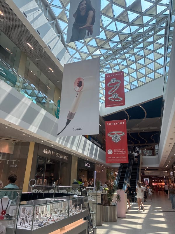 Inside Sochi's Galeria mall — shopping, browsing, selfies