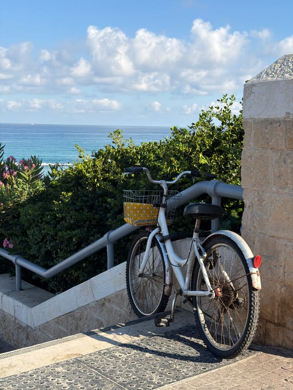Morning beach scenes from Bat Yam's Mediterranean coastline